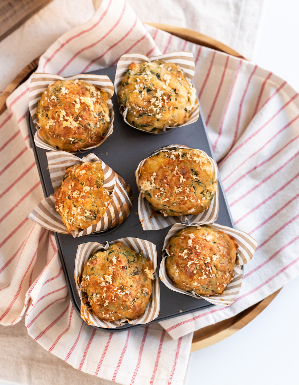 Spinazie Parmezaan Muffins