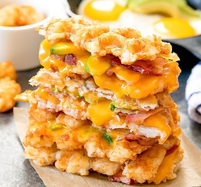 Wafeltosti van aardappelkroketten