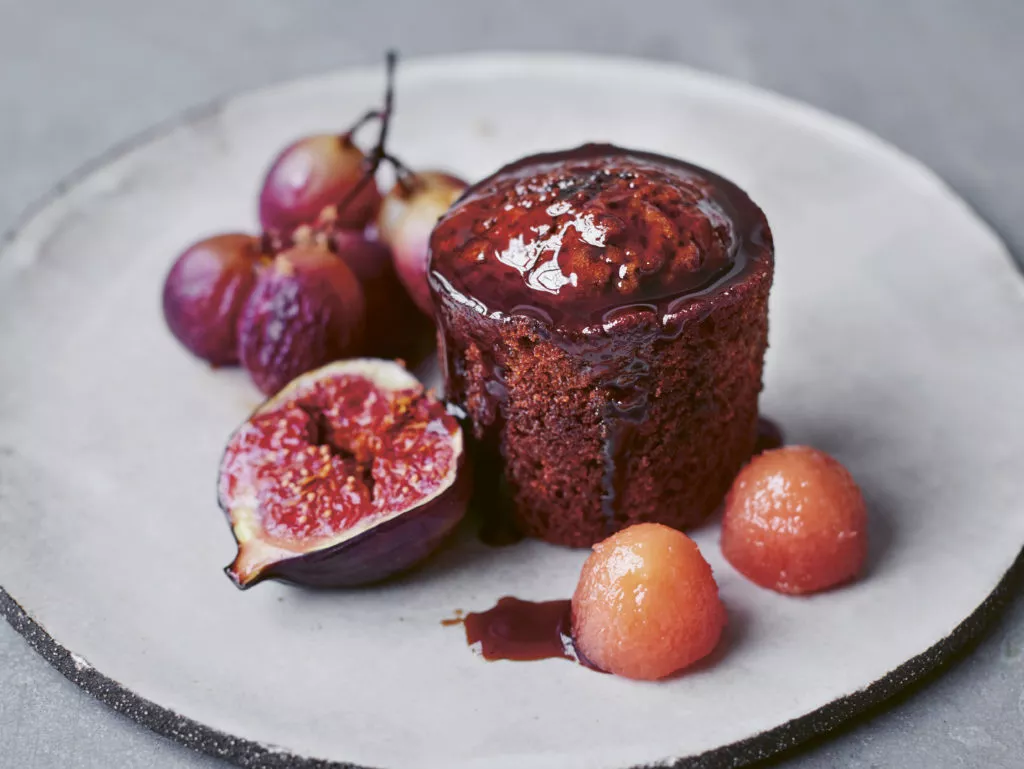 Pompoen-arropecakejes met kweepeer