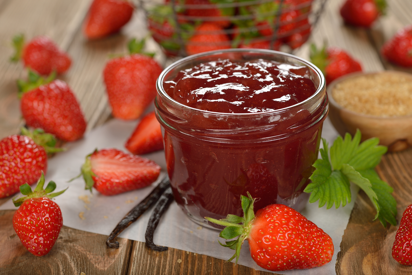 Aardbeienconfituur met vanille