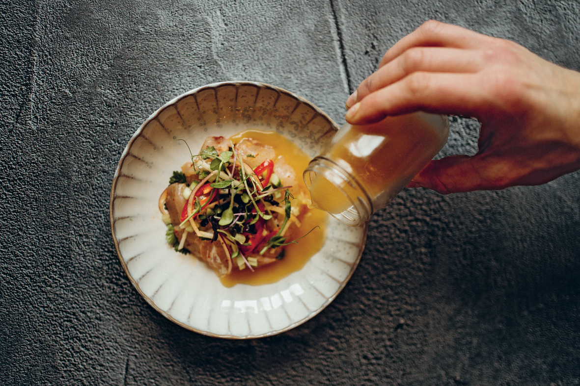 Ceviche van zeebaars met sumak & pul biber