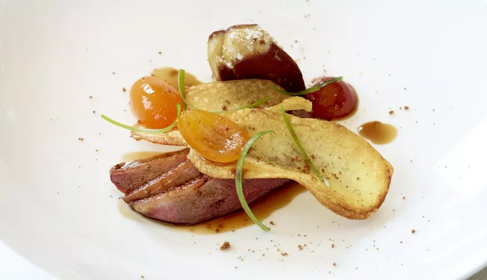 Wilde eend met gekonfijte kumquats