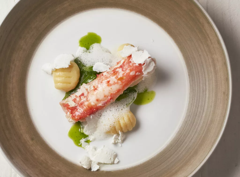 King Krab met peterselie-olie, gnocchi & barilotto