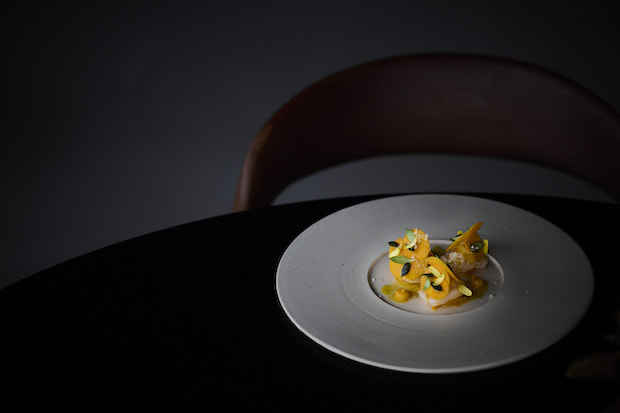 Coquilles met mandarijn, pompoen & hazelnoot