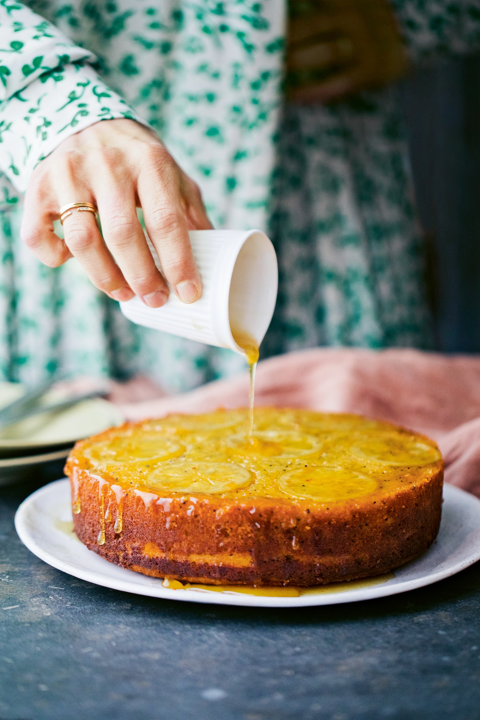 Citroen-ricottacheesecake op zijn kop