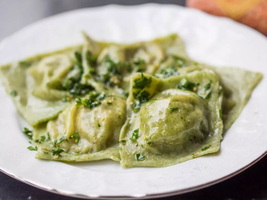 Ravioli met spinazie en ricotta