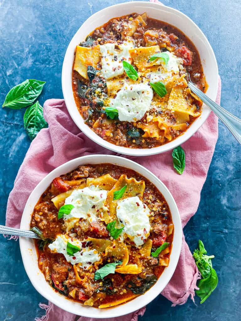 Spicy lasagnesoep