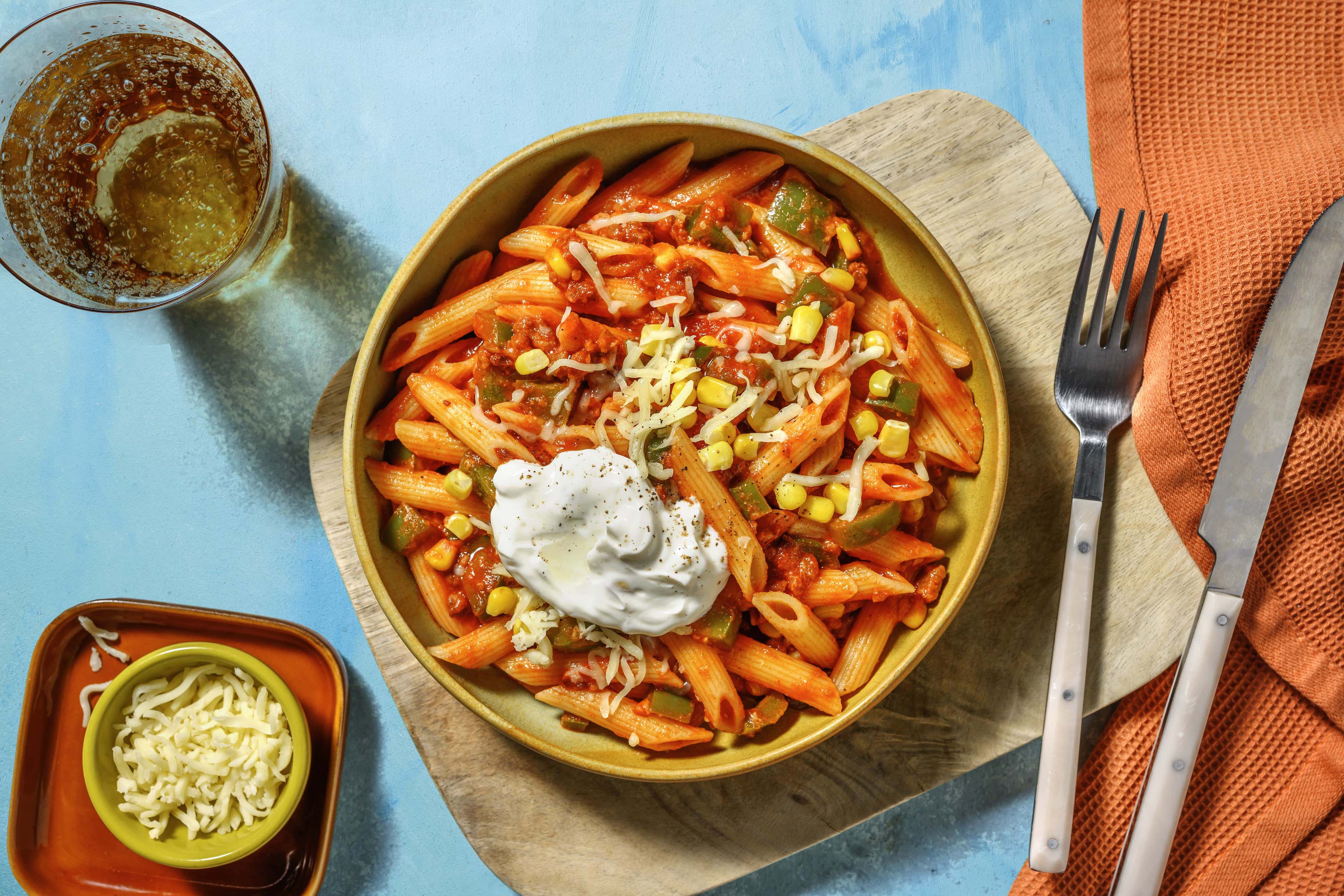 Snelle pasta met vegetarisch gehakt