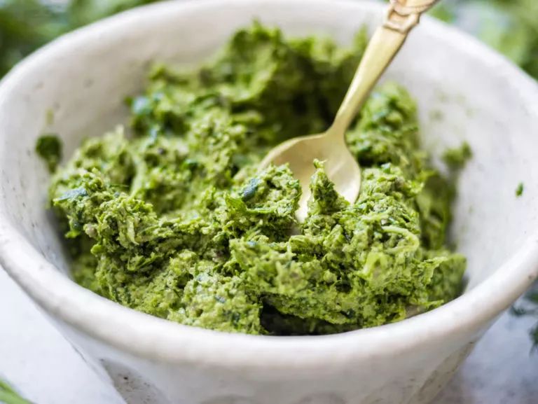 Homemade groene pesto