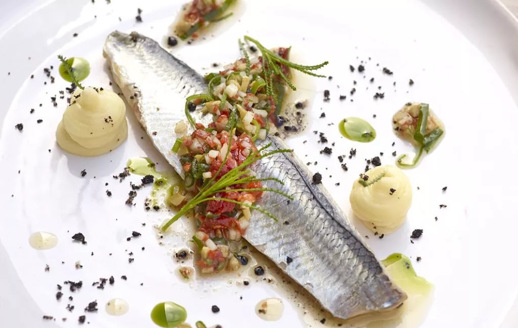 Gestoomde haring met zomerse salsa