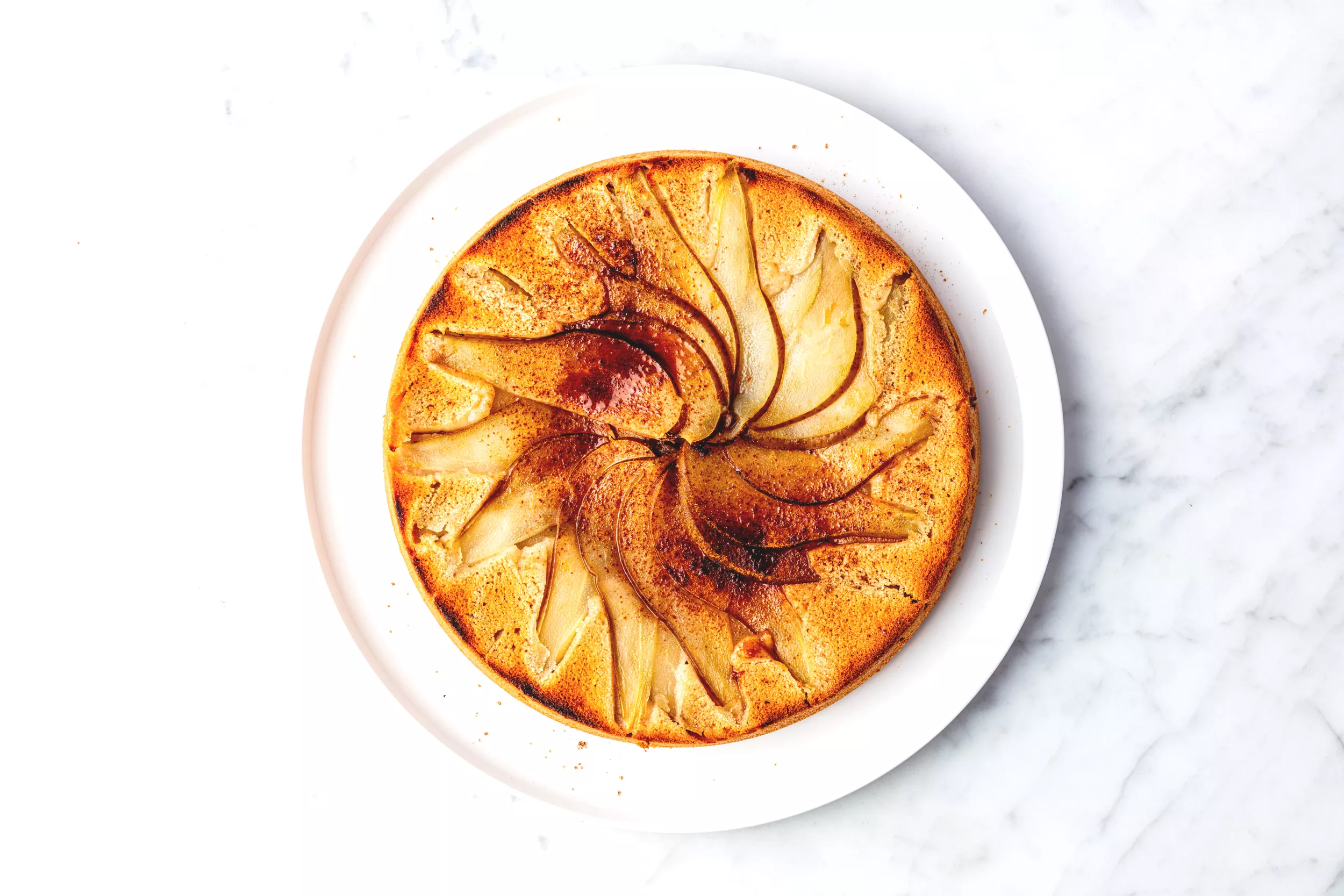 Perencake met amandelmelk