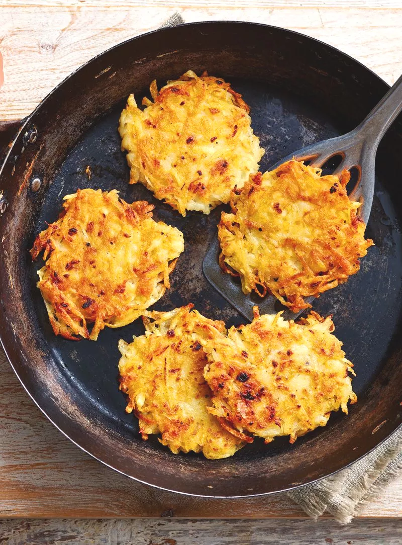 Hash browns met mierikswortel