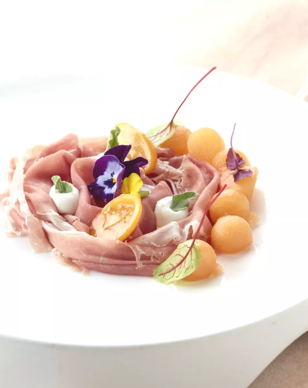 Prosciutto di Parma met meloen in vermout