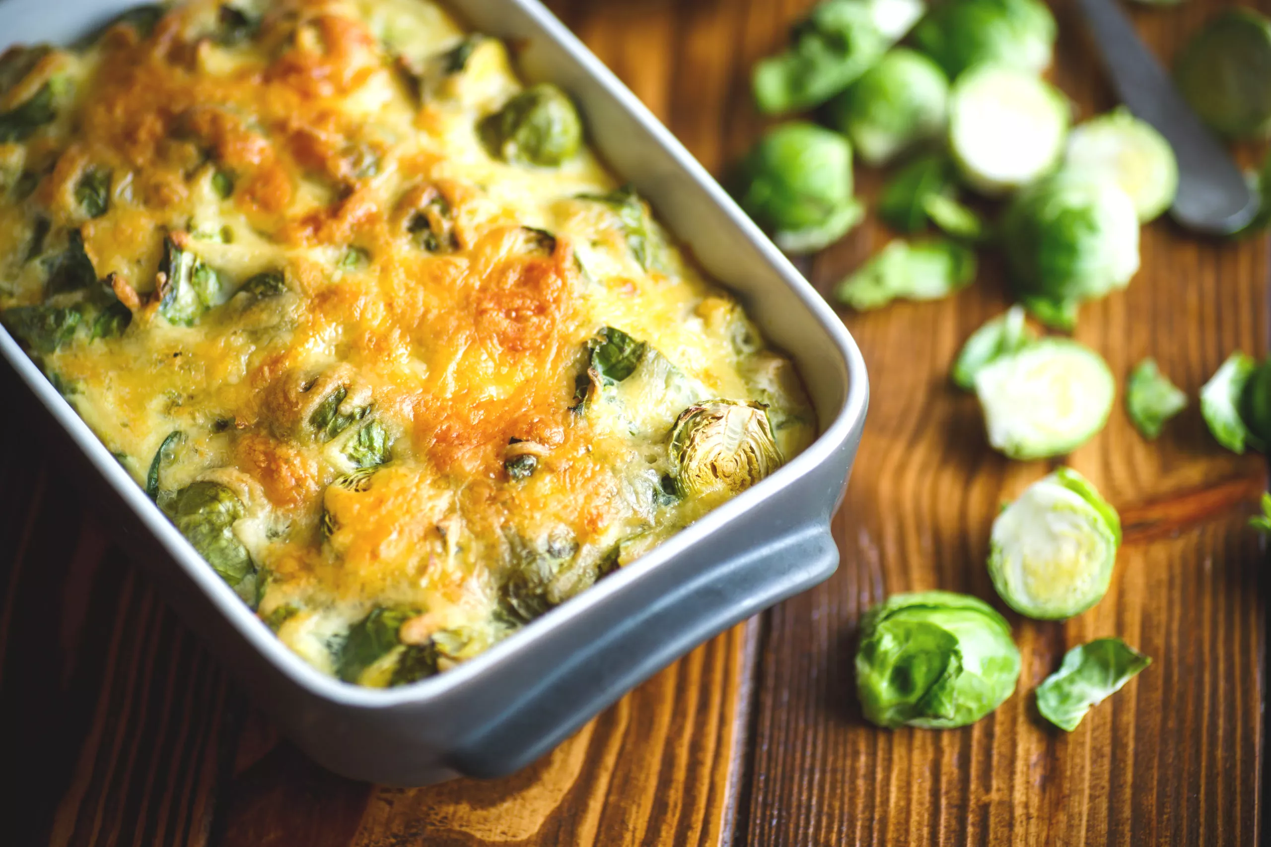 Spruiten uit de oven met Parmezaanse kaas