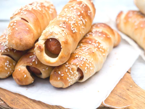 Vegan worstenbroodjes
