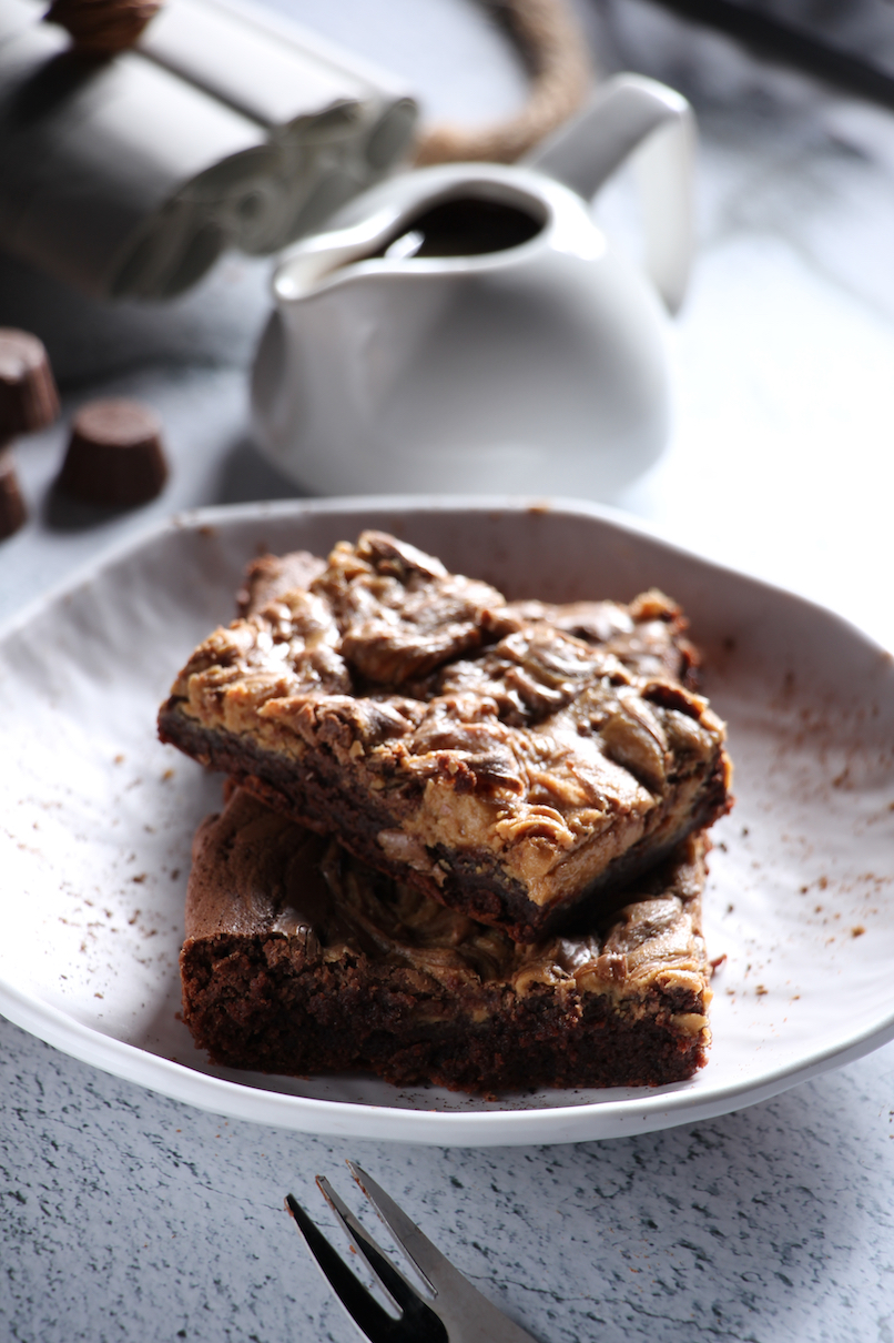 Brownies met pindakaas