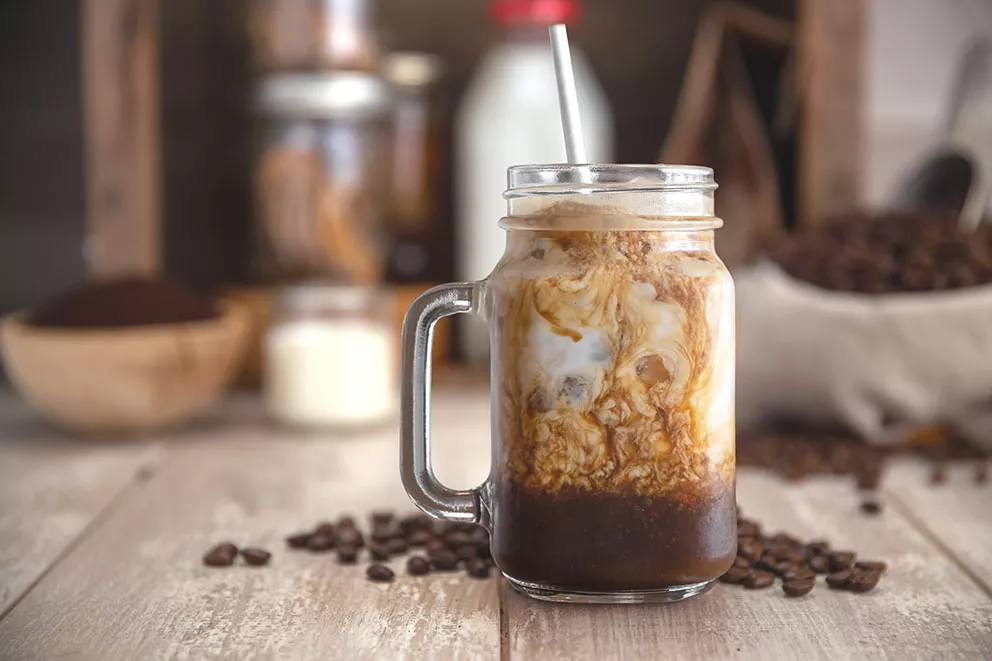 Iced caramel macchiato