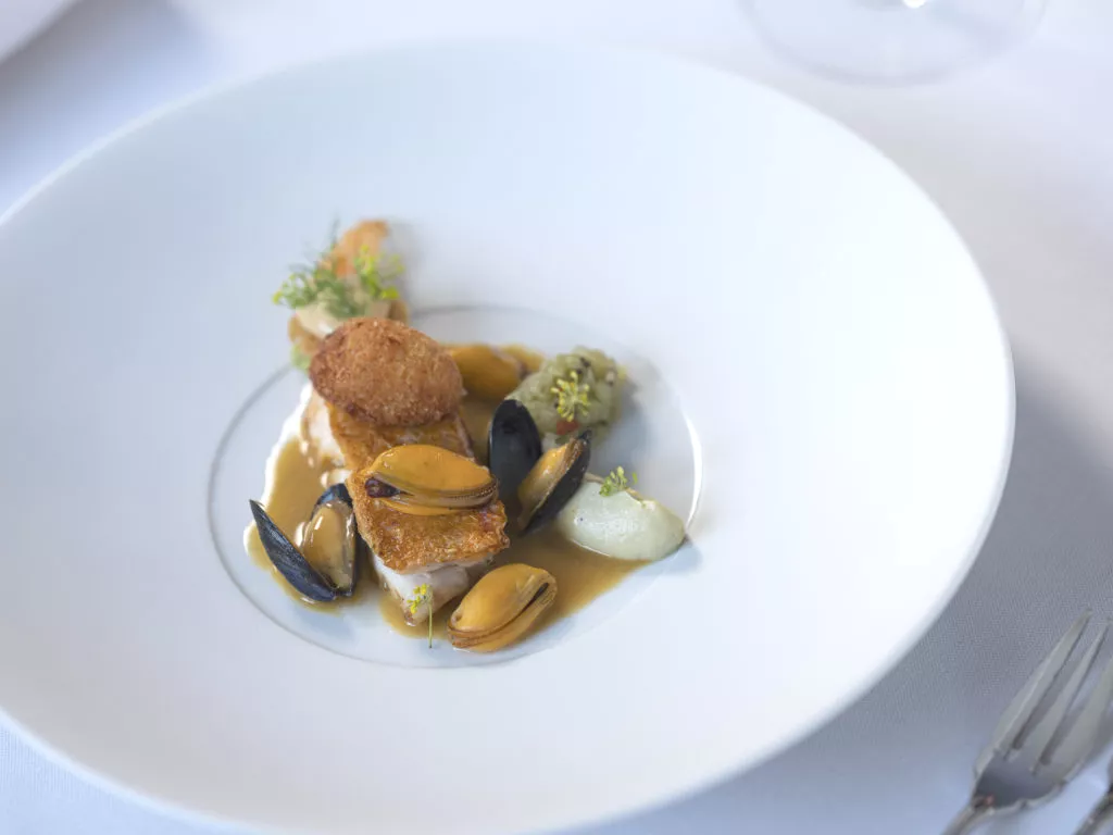 Zeebarbeel, bouchot mossel, venkel, chorizo 