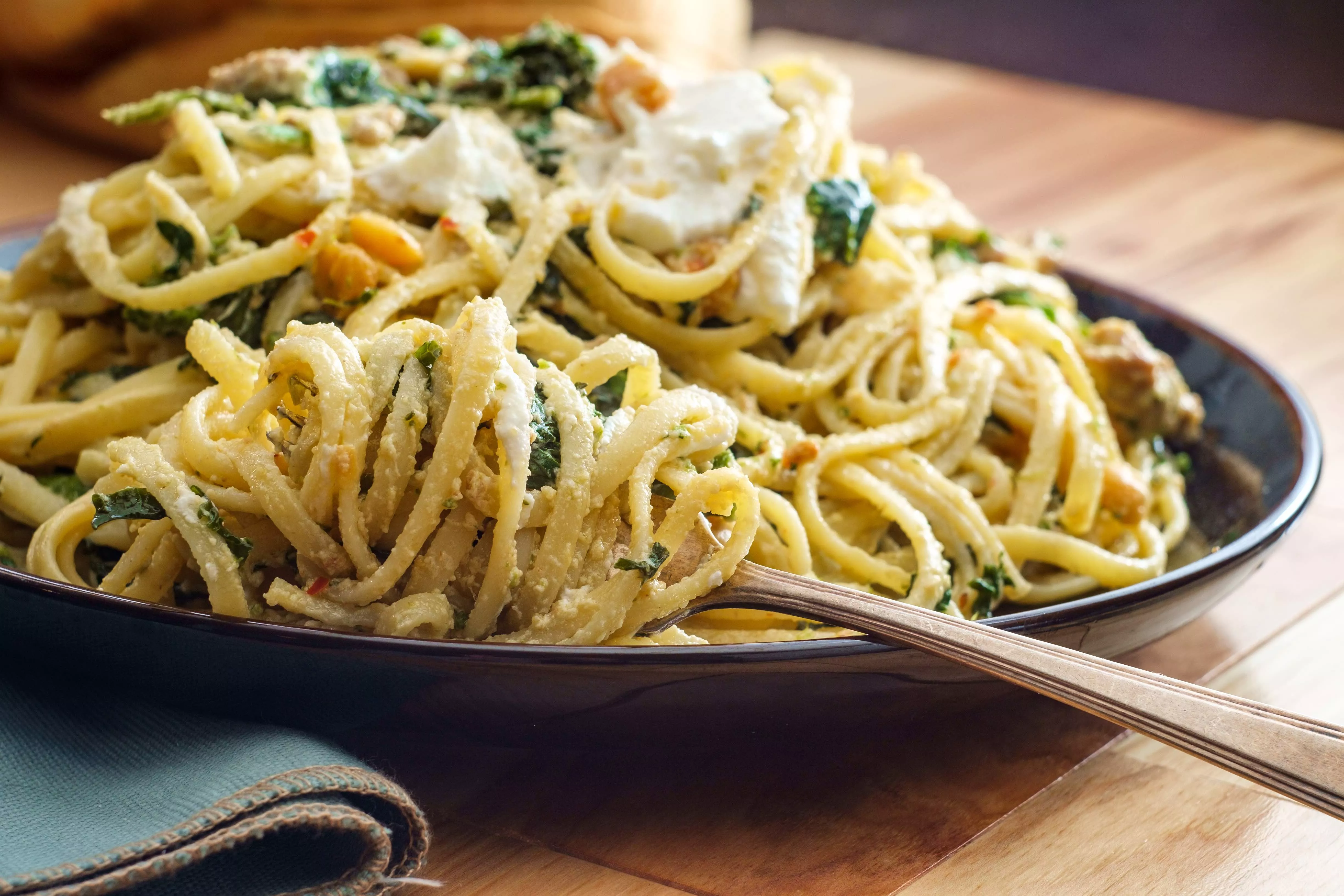 Pasta met broccoli en ricotta