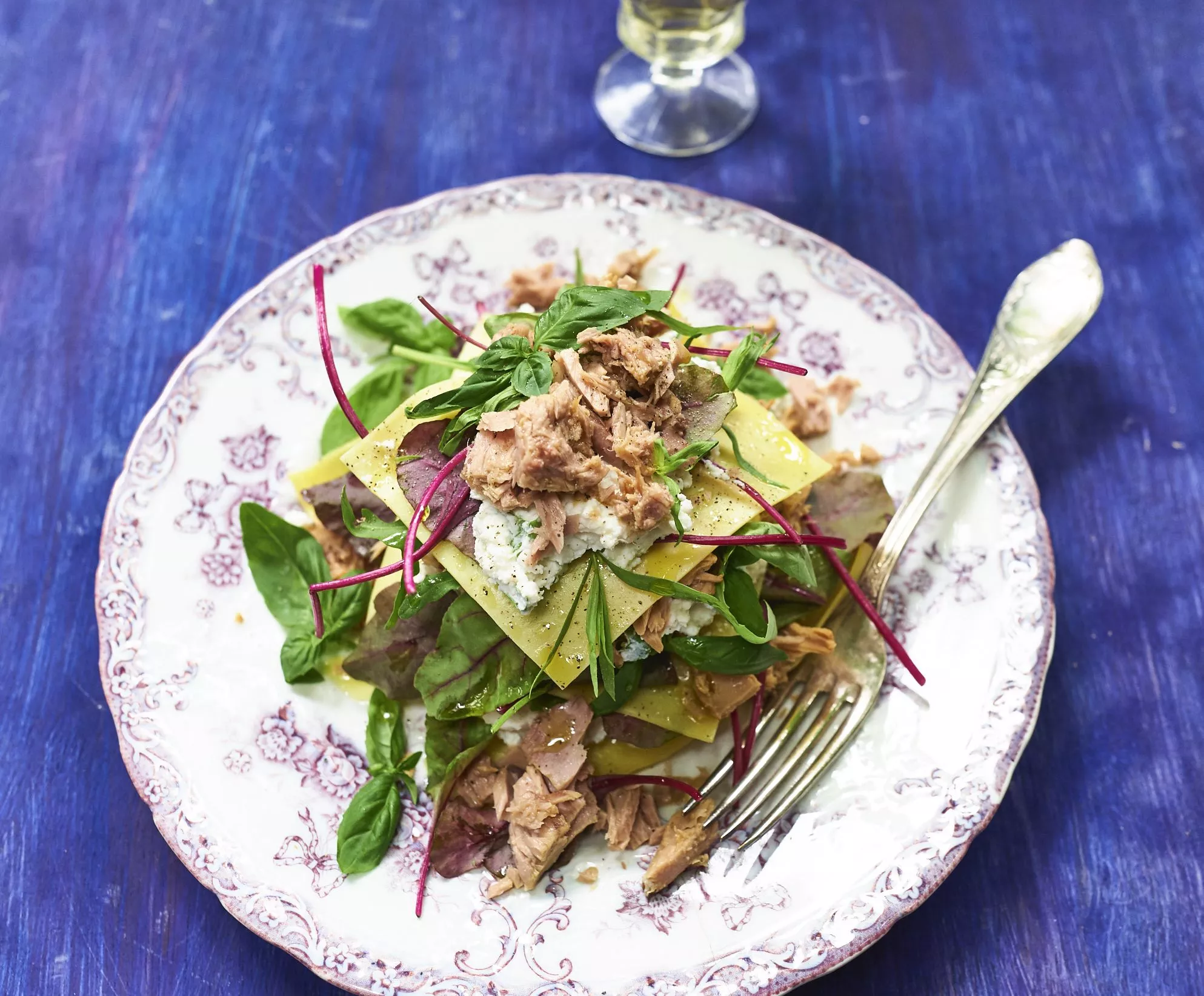Pastasalade met tonijn en ricotta