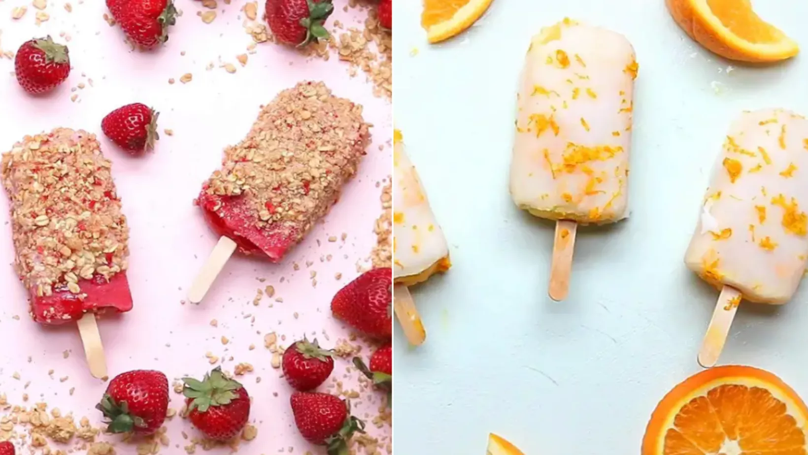 Vegan Strawberry Shortcake Pops