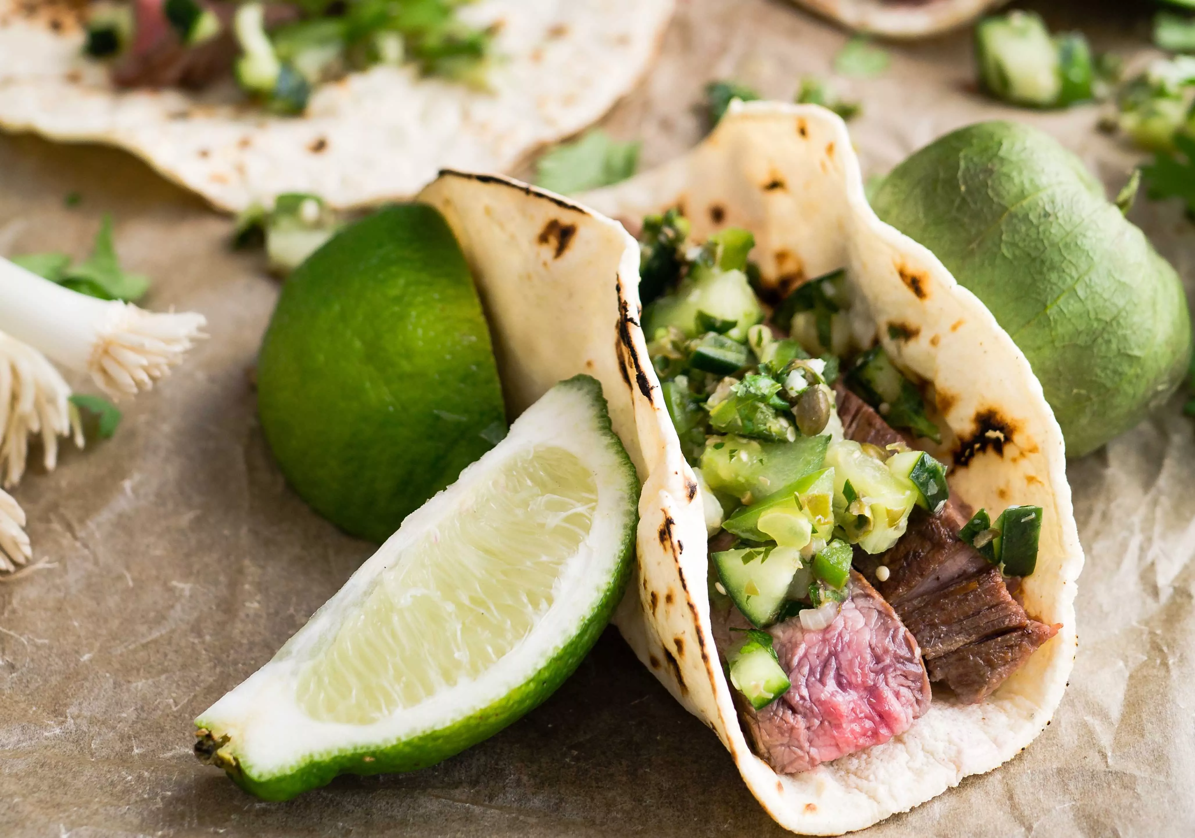Mexicaanse soft taco’s met rundvlees