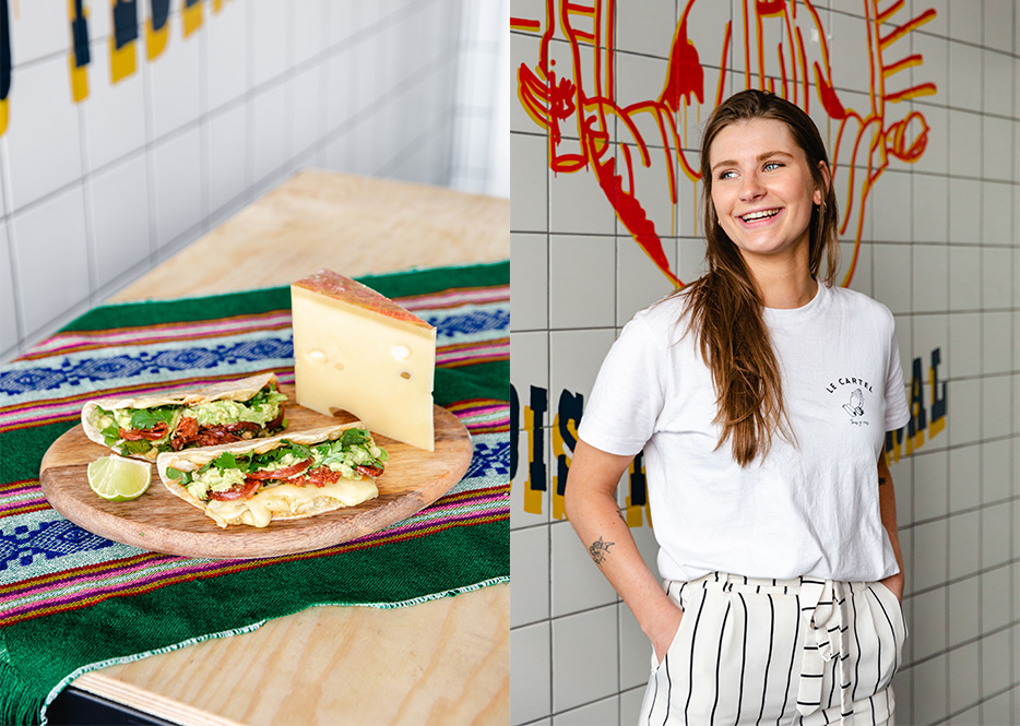 Quesadilla van chorizo en Emmentaler AOP