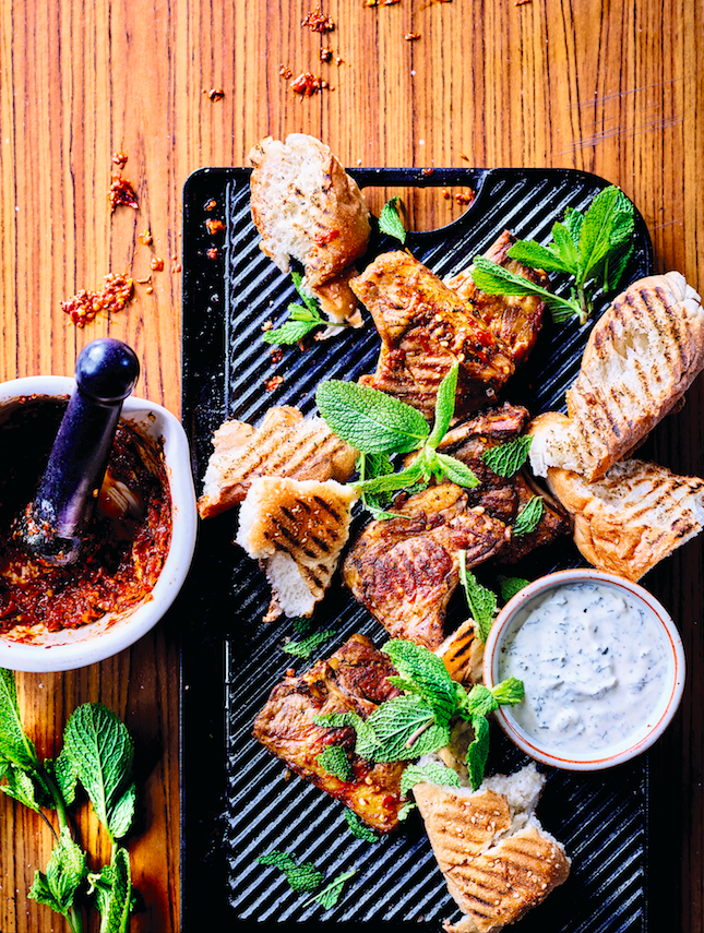 Lamskoteletten met harissa
