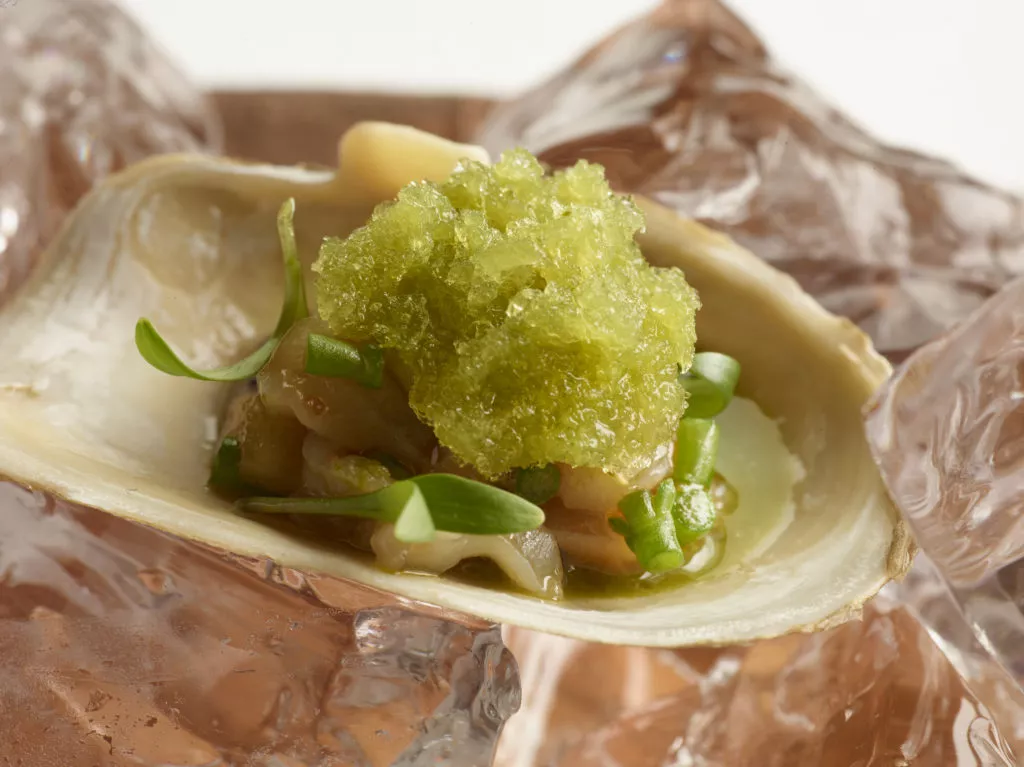 Soft Shell Clam met seldergranité